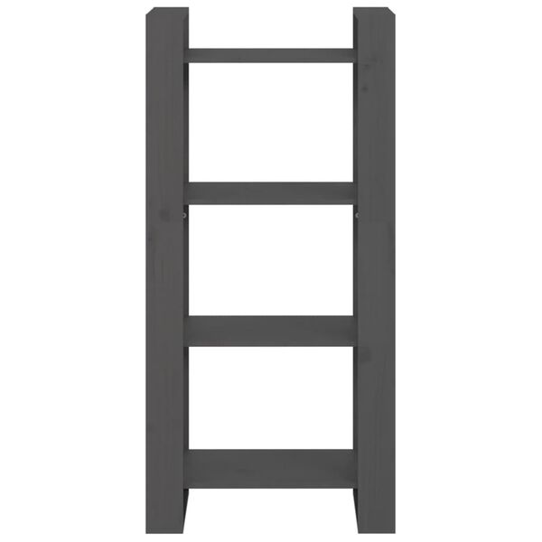 vidaXL Bibliothèque/Séparateur de pièce Gris 60x35x125 cm Bois massif