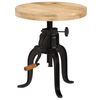 vidaXL Table d'appoint 45x (45-62) cm Bois de manguier massif et fonte