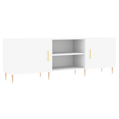 vidaXL Meuble TV blanc 150x30x50 cm bois d'ingénierie