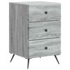 vidaXL Cabinet de chevet avec tiroir Sonoma gris 43 x 41 x 66,5 cm