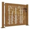 vidaXL Porte de Jardin Noir 110 x 155 cm Acier enduit de poudre