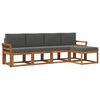 vidaXL Ensemble de canap&eacute;s d'ext&eacute;rieur 5 pc Naturel et Anthracite