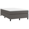 vidaXL Sommier à lattes de lit avec matelas Gris 120x200 cm Similicuir