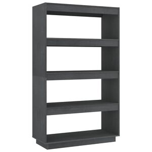 vidaXL Biblioth&egrave;que/S&eacute;parateur de pi&egrave;ce Gris 80x35x135 cm Pin massif