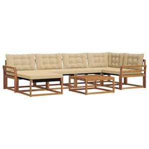 vidaXL Ensemble de canap&eacute;s d'ext&eacute;rieur 19 pcs Naturel et Beige