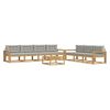 vidaXL Ensemble de canap&eacute;s d'ext&eacute;rieur 7 pc Blanc et gris clair