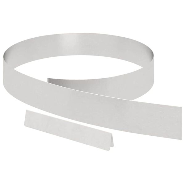 vidaXL Bordure de Pelouse Argent 450 x 0,05 x 15 cm Acier inoxydable