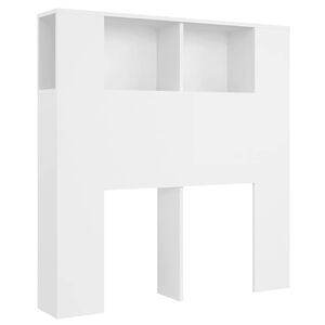 vidaXL Armoire &agrave; t&ecirc;te de lit Blanc 100x18,5x102,5 cm