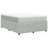 vidaXL Sommier &agrave; lattes de lit et matelas Gris clair 140x190cm Velours