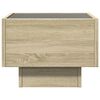 vidaXL Table d'appoint et LED ch&ecirc;ne sonoma 40x40x30 cm bois ing&eacute;nierie