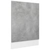 vidaXL Panneau de lave-vaisselle Gris b&eacute;ton 45x3x67 cm Agglom&eacute;r&eacute;
