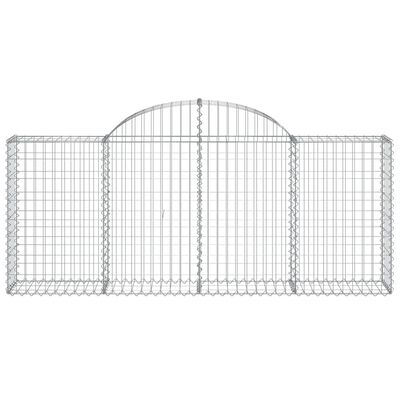 vidaXL Paniers à gabions arqués 6 pcs 200x30x80/100 cm Fer galvanisé