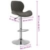 vidaXL Tabourets de bar lot de 2 gris foncé velours