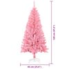 vidaXL Sapin de Noël avec 150 LED avec support Rose 120 cm PVC