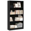 vidaXL Biblioth&egrave;que noir 80x24x143 cm bois d'ing&eacute;nierie