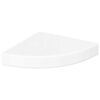 vidaXL &Eacute;tag&egrave;res d'angle flottantes 4 pi&egrave;ces Blanc brillant 25 x 25 x 3,8 cm MDF