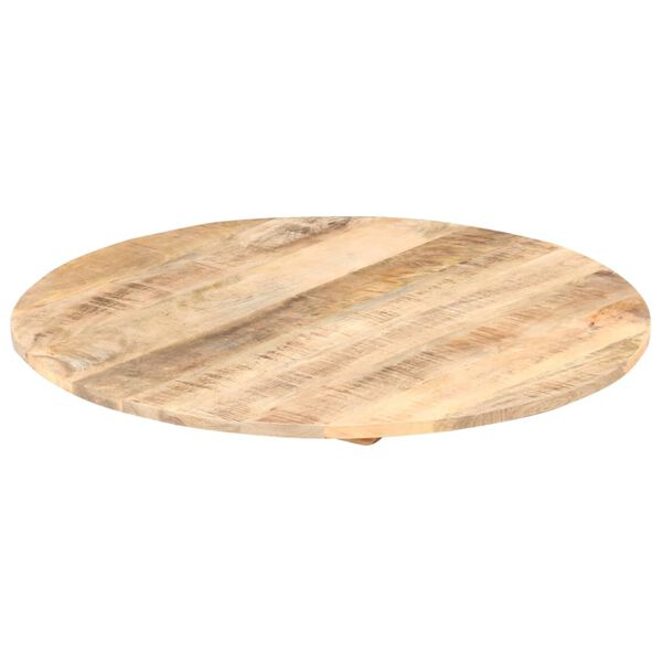 vidaXL Dessus de table Bois de manguier solide Rond 15-16 mm 60 cm