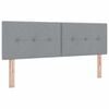 vidaXL T&ecirc;te de lit LED avec bandes LED Gris clair 144 cm tissu
