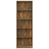 vidaXL Biblioth&egrave;que 5 niveaux Ch&ecirc;ne fum&eacute; 60x24x175cm Bois d'ing&eacute;nierie