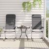 vidaXL Chaises de camping pliables lot de 2 Gris Aluminium