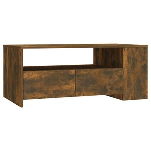 vidaXL Table basse ch&ecirc;ne fum&eacute; 102x55x42 cm bois d'ing&eacute;nierie