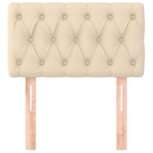 vidaXL Tête de lit Crème 80x7x78/88 cm Tissu