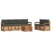 vidaXL Ensemble de canap&eacute;s d'ext&eacute;rieur 7 pc Naturel et Anthracite