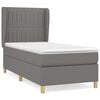 vidaXL Sommier &agrave; lattes de lit avec matelas Gris fonc&eacute; 90x200 cm Tissu