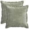 vidaXL Housse de coussin 2 pc HOUTEN Vert 30 x 30 cm Tissu Chenille