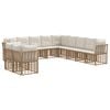 vidaXL Ensemble de canap&eacute;s d'ext&eacute;rieur Naturel Polyester