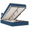 vidaXL Lit ottoman avec matelas et LED bleu 120x190 cm tissu