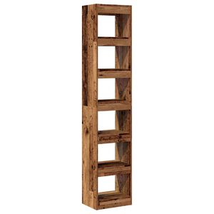 vidaXL Biblioth&egrave;que/Cloison de s&eacute;paration vieux bois 40x30x198 cm
