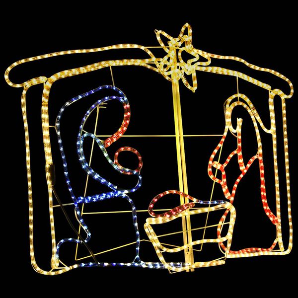 vidaXL Décoration de la crèche de Noël 240 LED 116x41x87 cm