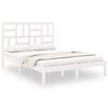 vidaXL Cadre de lit sans matelas blanc bois massif 120x190 cm