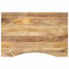 vidaXL Dessus de bureau avec courbe 100x60x2,5 cm manguier massif brut