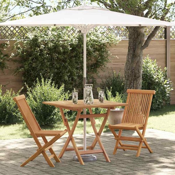vidaXL Ensemble de salle à manger pour jardin 3 pcs Marron