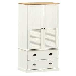 vidaXL Garde-robe VIGO blanc 90x55x170 cm bois massif de pin