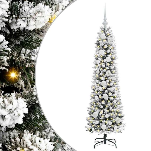 vidaXL Sapin de No&euml;l artificiel Blanc 120 cm PVC, m&eacute;tal et plastique