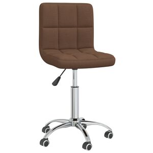 vidaXL Chaise pivotante de salle &agrave; manger Marron Tissu