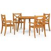 vidaXL Ensemble &agrave; manger de jardin 5 pcs Bois d'acacia solide