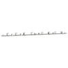 vidaXL Kit fixation porte coulissante 366 cm Acier inoxydable Argent&eacute;