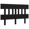 vidaXL T&ecirc;te de lit Noir 143,5x3x81 cm Bois massif de pin