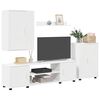 vidaXL Ensemble meuble TV Montage mural 4 pcs Blanc Bois d'ing&eacute;nierie