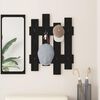 vidaXL Porte-manteau mural Ch&ecirc;ne noir 60 x 3 x 82 cm Bois d'ing&eacute;nierie