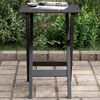 vidaXL Table d&rsquo;appoint pliable noir bois de peuplier massif