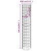 vidaXL Poteau à gabion circulaire Acier galvanisé Ø30x150 cm