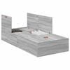 vidaXL Cadre de lit avec rangement avec porte Gris Sonoma 80 x 200 cm