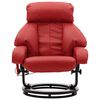 vidaXL Fauteuil de massage TV inclinable rouge similicuir