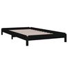 vidaXL Lit empilable sans matelas noir 100x200 cm bois massif de pin