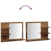 vidaXL Armoire à miroir de salle de bain vieux bois bois d'ingénierie